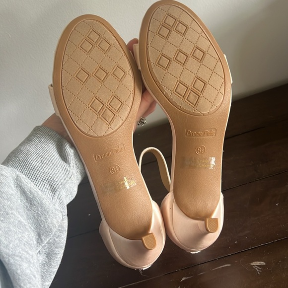 Fiona open toe satin kitten  heels - Picture 6 of 15